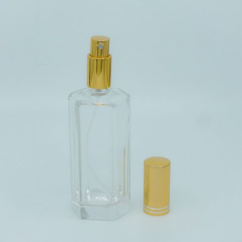 FKF-110 * 110 ml Altığen Şeffaf Parfüm Şişe