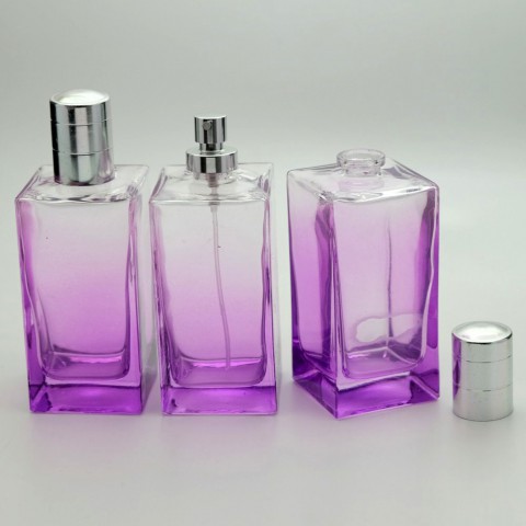 FKMM-100M * 100 ml Kare Mor Parfüm Şişesi FKMM-100M * 100 ml Kare Mor Parfüm Şişesi