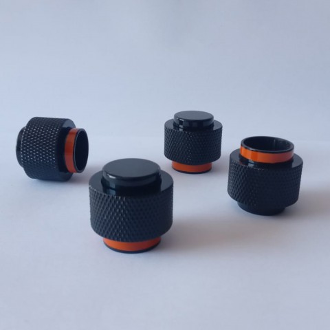 FKT-15 * 15 mm Turuncu Çizgili Siyah Kapak