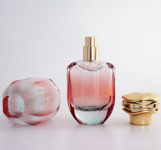 FPC-50 * 50 ML GÜL KAPAKLI ÇİFT RENKLİ ÖZEL PARFÜM ŞİŞESİ
