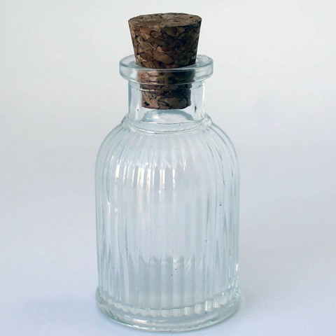 FMR-35 * 35 ml Roman Çizgili Mantarlı Şişe