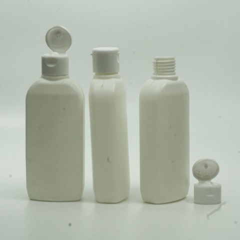 FPB-100 * 100 ml Beyaz Kare Plastik Şişe