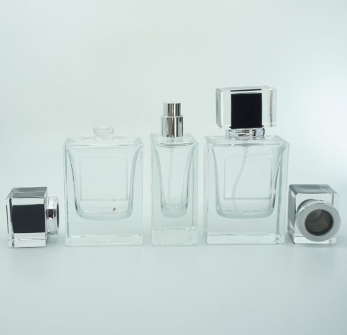 FPD-50 * 50 ml Damla Etiketli Kare Parfüm Şişesi