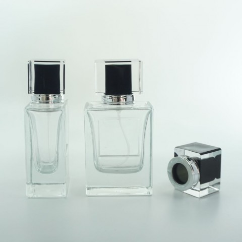FPD-50 * 50 ml Damla Etiketli Kare Parfüm Şişesi