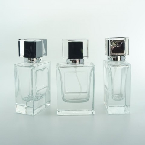 FPD-50 * 50 ml Damla Etiketli Kare Parfüm Şişesi
