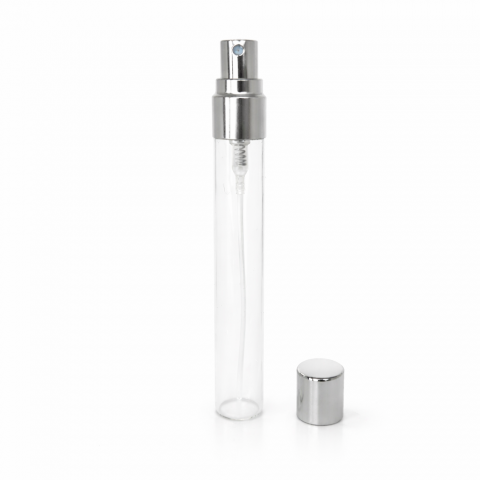 FPL-12 * 10 ML CAM SİLİNDİR ŞİŞE; GOLD - GÜMÜŞ SPREY VE KAPAKLI