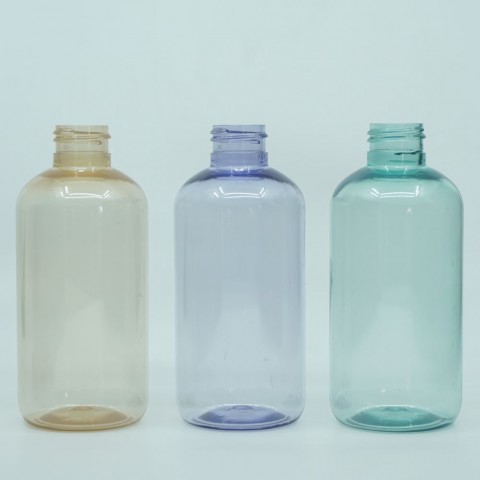 FPLS-201 * 200 ml Silindir Plastik Şeffaf Renkli (yeşil- mor-sarı) 24 ağız