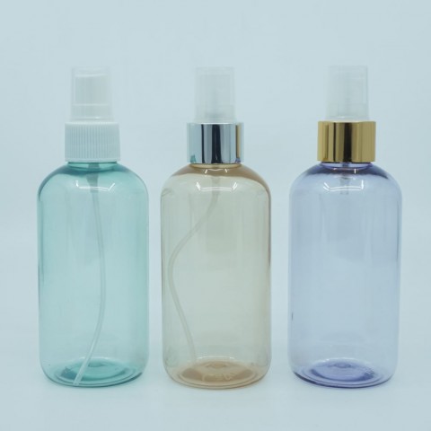 FPLS-201 * 200 ml Silindir Plastik Şeffaf Renkli (yeşil- mor-sarı) 24 ağız