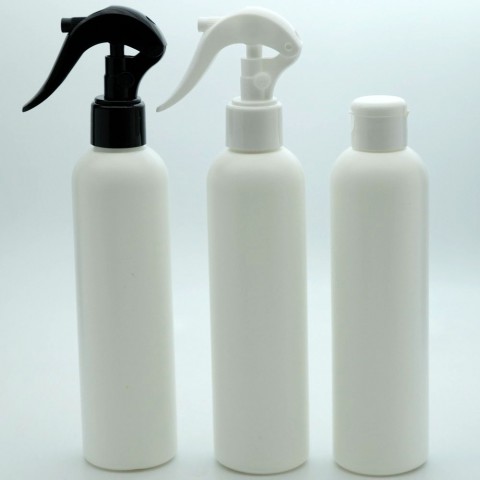 FPLS-200 * 200 ml 24/mm (ağız) Beyaz Silindir Plastik Kab