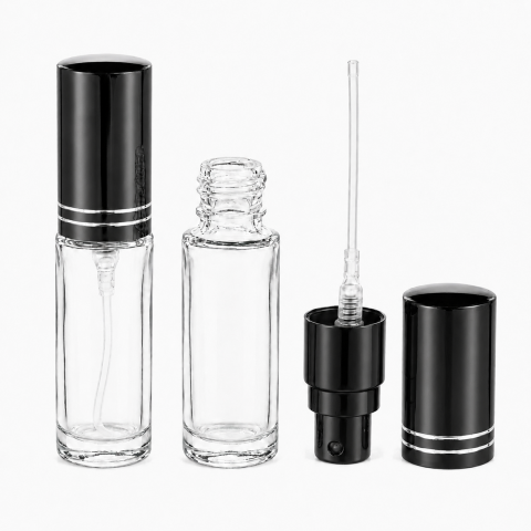 FRM-05 * 5 ML SPREY TESTER ŞİŞE, VİDALI, METAL VALF, METAL KAPAK