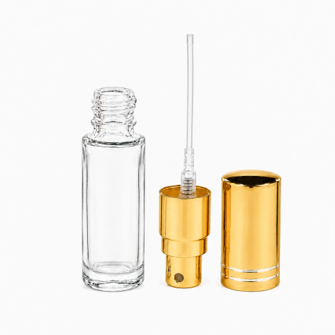 FRM-05 * 5 ML SPREY TESTER ŞİŞE, VİDALI, METAL VALF, METAL KAPAK