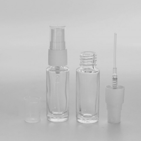 FRP-05 * 5 ML SPREY TESTER ŞİŞE, VİDALI, PLASTİK VALF, PLASTİK KAPAK
