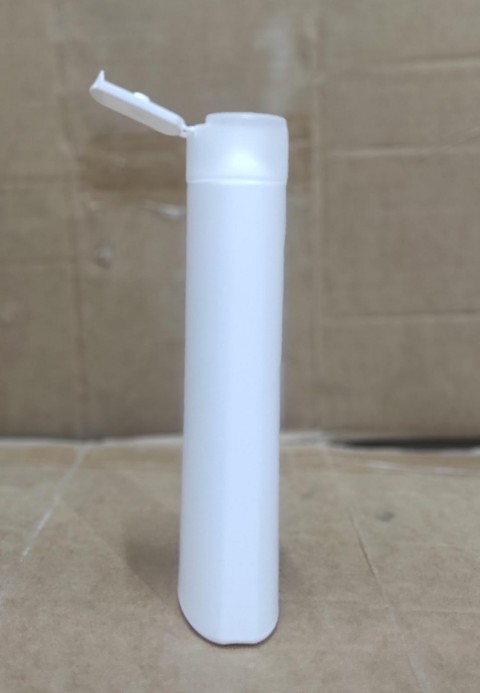 FSAG-300 * 300 ml  Şeffaf Kapaklı Beyaz Renkli Plastik Şampuan Kabı