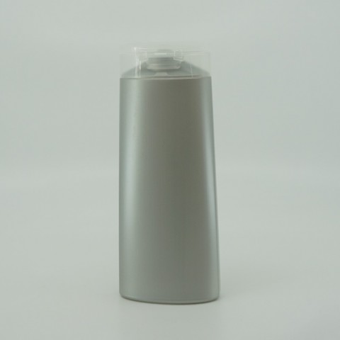 FSAG-700 * 700 ml Şeffaf Kapaklı Gri Renkli Plastik Şampuan Kabı