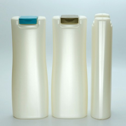 FSAM-250 * 250 ml Yeşil Kapaklı Uzun Beyaz Plastik Şampuan Kabı