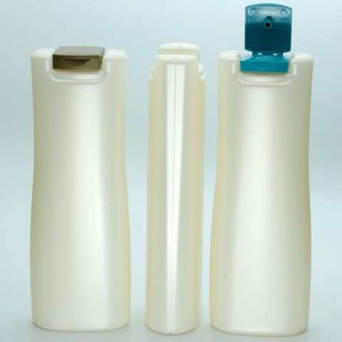 FSAM-250 * 250 ml Yeşil Kapaklı Uzun Beyaz Plastik Şampuan Kabı