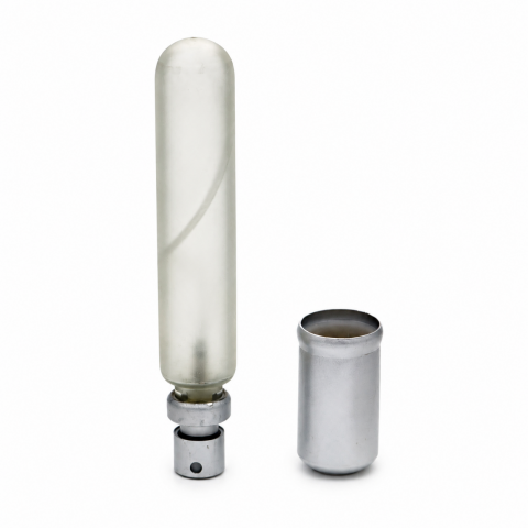 FSK-20*20 ml Buzlamalı  Silindir Sıkma Ağızlı Parfüm Şişesi