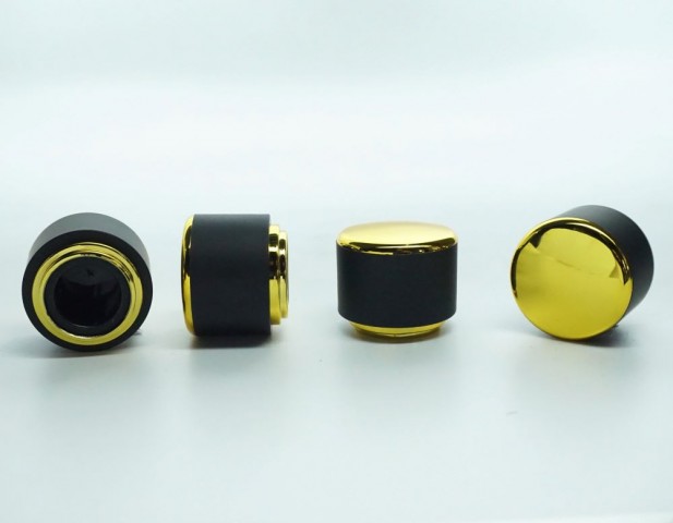 FSKBG-15 * 15 MM KOLAY KAPAMA SİYAH PLASTİK GOLD BÜYÜK SİLİNDİR KAPAK