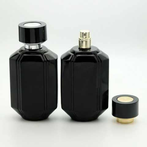 FTDK-100 * 100 ml Siyah Özel Kare Parfüm Şişesi