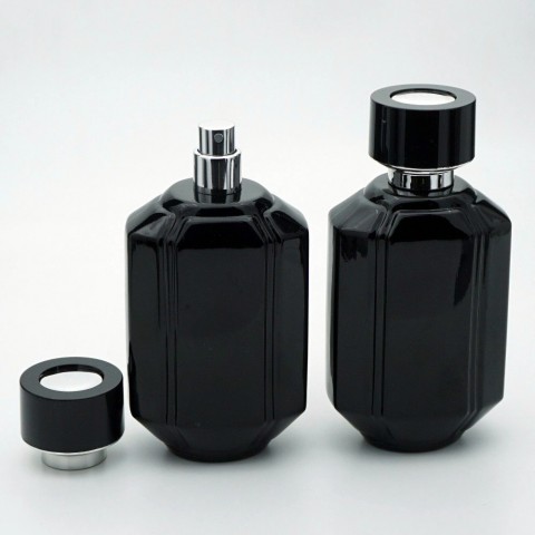 FTDK-100 * 100 ml Siyah Özel Kare Parfüm Şişesi