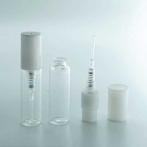 FTSK-03 * 3 Ml. Beyaz Plastik Kapaklı Spreyli Tester Cam Şişe FTSK-03 * 3 Ml. Beyaz Plastik Kapaklı Spreyli Tester Cam Şişe