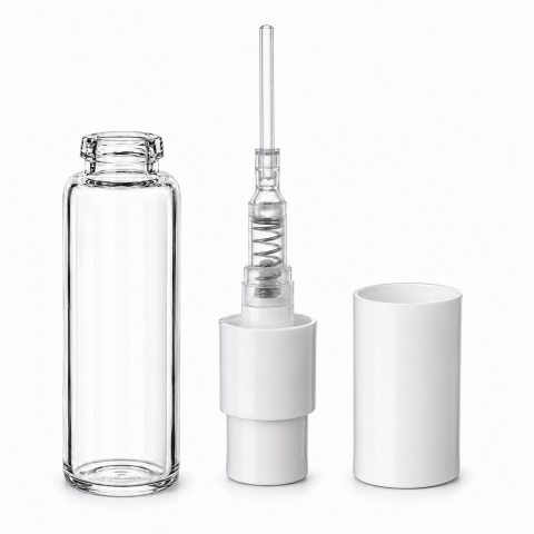 FTSK-03 * 3 Ml. Beyaz Plastik Kapaklı Spreyli Tester Cam Şişe