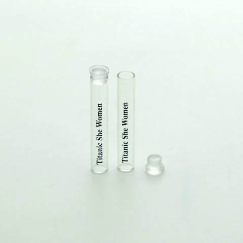 FTT-01 * 1 ml Tıpalı Cam Tester Şişesi (Baskılı)