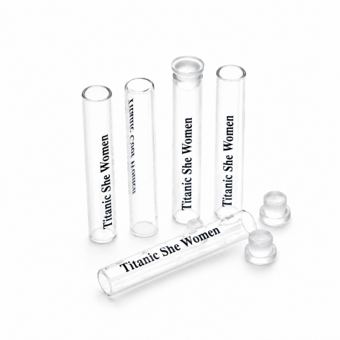 FTT-01 * 1 ml Tıpalı Cam Tester Şişesi (Baskılı)