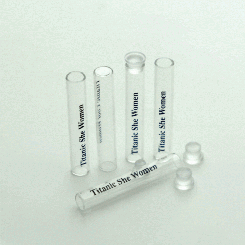 FTTi-01 * 1 ml Tıpalı Cam Tester Şişesi (Baskılı)